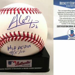 Aledmys Diaz Signed Authentic MLB Baseball St. Louis Cardinals Beckett BAS COA