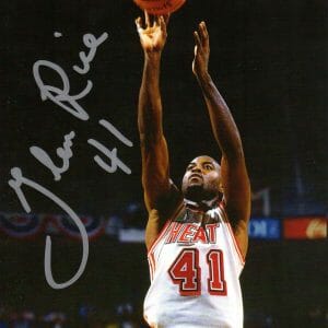 Miami Heat Glen Rice Signed 8.5 x 11 Photo COA