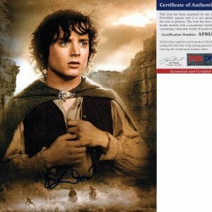 Elijah Wood Autographed 11x14 Photo Frodo Lord Of The Rings PSA/DNA COA