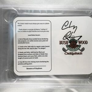Chevy Chase Signed Masters ScoreCard 1 Caddyshack PSA/DNA COA