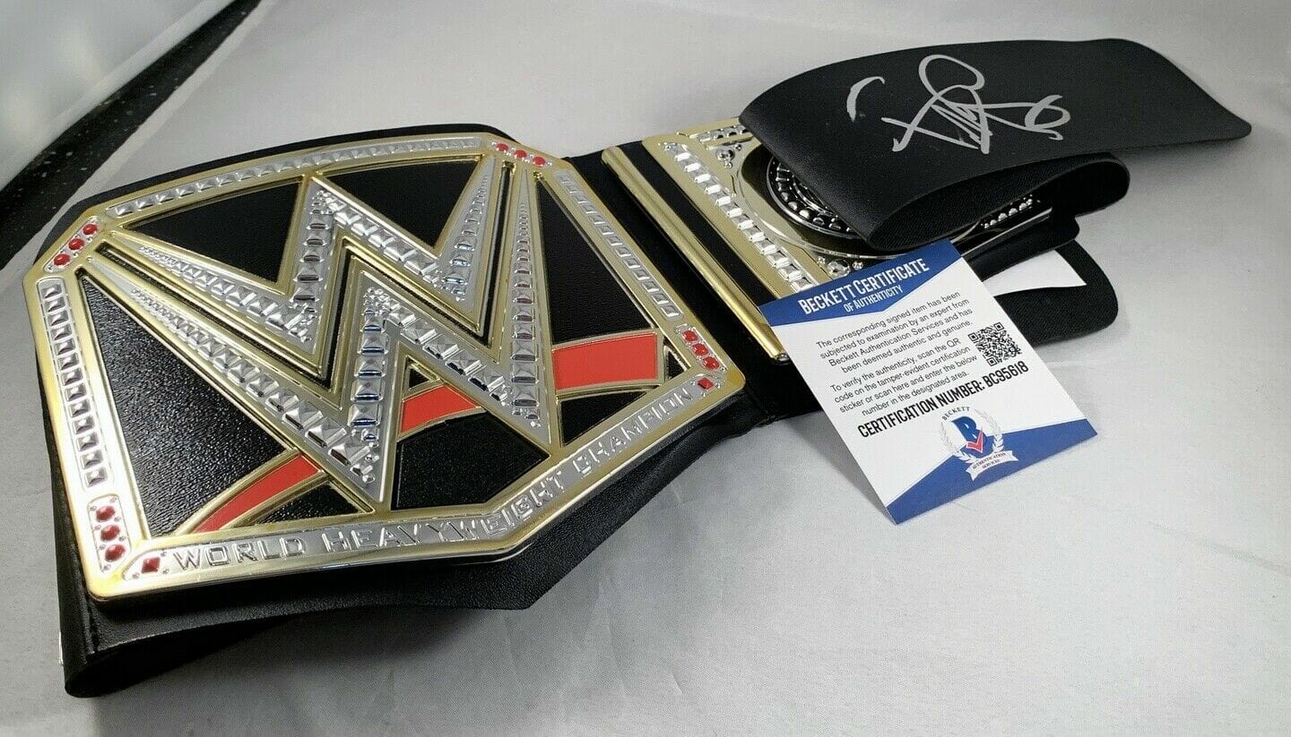 Bobby Lashley Signed Replica WWE Championship Belt Beckett BAS COA ...