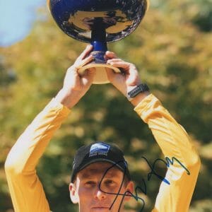 Lance Armstrong Signed 8x10 Photo Tour de France Champion 2 COA