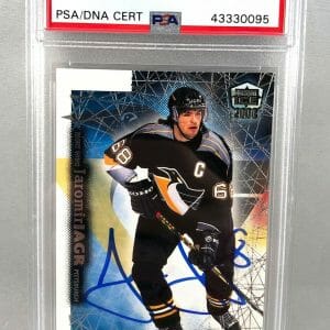 Pittsburgh Penguins Jaromir Jagr Signed Trading Card 1999 Pacific Dynagon Ice #1
