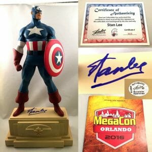 Marvel Creator Stan Lee Signed Captain America Limited Edition Numbered Bowen St