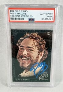 POST MALONE SIGNED TRADING CARD POSTY PSA/DNA 1 2019 TOPPS ALLEN & GINTER BLA… COLLECTIBLE MEMORABILIA