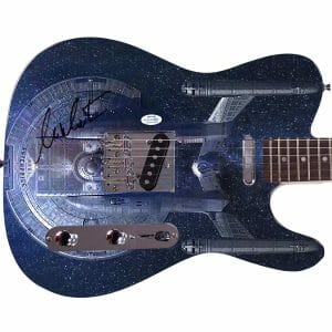 William Shatner Signed Star Trek Starship U.S.S Enterprise Graphics Guitar ACOA