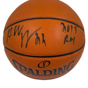 ANDREW WIGGINS SIGNED NBA BASKETBALL ROY 15 INSCRIPTION AUTOGRAPH JSA WINESS