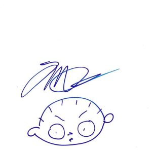 SETH MACFARLANE SIGNED SKETCH ARTWORK STEWIE FAMILY GUY AUTOGRAPH BECKETT