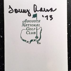 Tommy Aaron Signed Masters Scorecard 6 COA