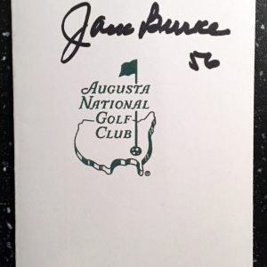 Jack Burke Signed Masters Scorecard 5 COA