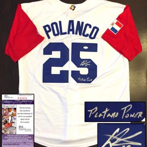 Pittsburgh Pirates Gregory Polanco Signed Jersey WBC Dominican Republic JSA Auth