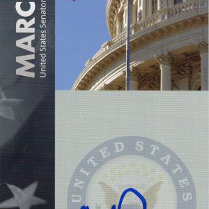U.S. Senator Marco Rubio Signed Senate Pamphlet COA