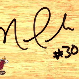 Signed Miami Heat Norris Cole FloorBoard COA