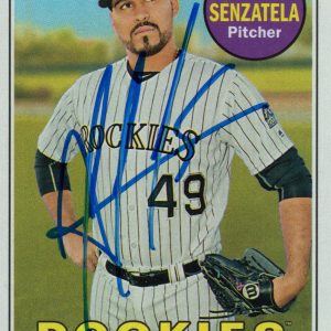 Colorado Rockies Antonio Senzatela Signed 2018 Topps Heritage Trading Card #484