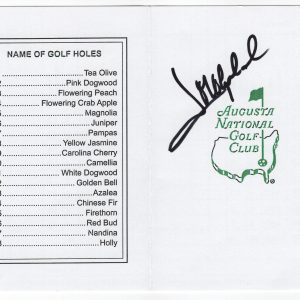 Jose Maria Olazabal Signed Masters Scorecard 2 COA