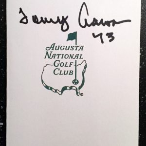 Tommy Aaron Signed Masters Scorecard 7 COA