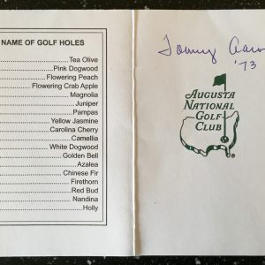 Tommy Aaron Signed Masters Scorecard 1 COA