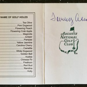 Tommy Aaron Signed Masters Scorecard 3 COA