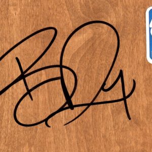 Golden State Warriors Brandon Rush Signed FloorBoard COA