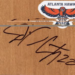 Atlanta Hawks David Lighty Signed Floorboard COA