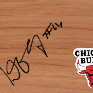 Chicago Bulls Daequan Cook Signed FloorBoard COA