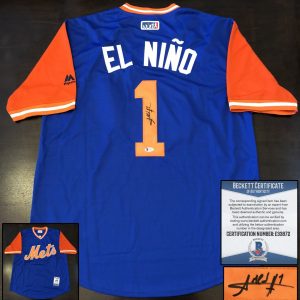 Amed Rosario Signed Jersey Nickname El Nino Beckett BAS COA