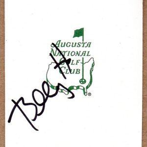 Golfer Billy Horschel Signed Masters Scorecard COA