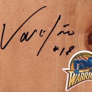 Golden State Warriors Anderson Varejao Signed FloorBoard COA