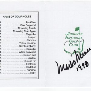 Golf Mark OMeara Signed Masters Scorecard COA