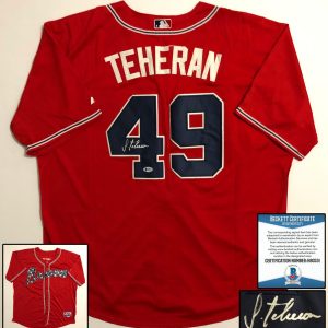 Atlanta Braves Julio Teheran Signed Jersey #49 Beckett BAS COA COA