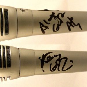 Gente De Zona Signed Microphone Alexander Delgado y Randy Malcom COA