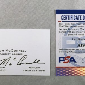 US Senator Republican Majority Leader Mitch McConnell Signed Senate Business ...