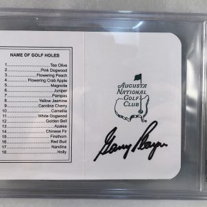 Masters Champion Gary Player Signed Masters Scorecard Beckett BAS 2 COA