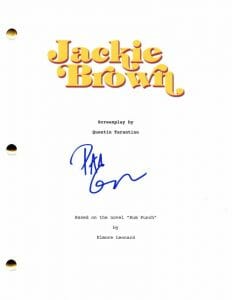 PAM GRIER SIGNED AUTOGRAPH JACKIE BROWN FULL MOVIE SCRIPT – QUENTIN TARANTINO COLLECTIBLE MEMORABILIA