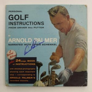ARNOLD PALMER SIGNED AUTOGRAPH RECORD ALBUM OF GOLF INSTRUCTIONS - RARE! JSA COA