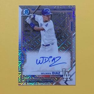 2021 BOWMAN CHROME MEGA BOX WILMAN DIAZ AUTO #BCMA-WD DODGERS
