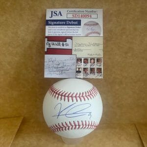 KEONI CAVACO MINNESOTA TWINS SIGN DEBUT SIGNED AUTO M.L. BASEBALL JSA SD140094