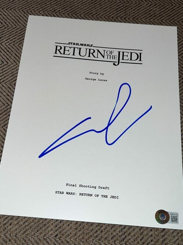 george lucas signed memorabilia