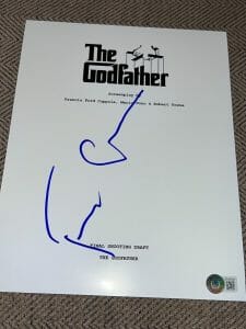 FRANCIS FORD COPPOLA SIGNED AUTOGRAPH MOVIE SCRIPT THE GODFATHER BECKETT BAS D COLLECTIBLE MEMORABILIA