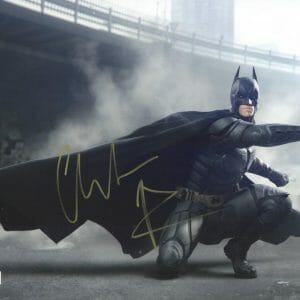 CHRISTIAN BALE SIGNED 11X14 PHOTO THE DARK KNIGHT BATMAN AUTOGRAPH BECKETT 195