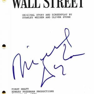 MICHAEL DOUGLAS SIGNED WALL STREET FULL SCRIPT AUTHENTIC AUTOGRAPH BECKETT COA