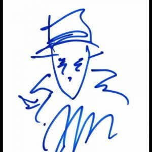 ZACK SNYDER SIGNED AUTOGRAPH 8.5X11 ORIGINAL ART SKETCH - WATCHMEN RORSCHACH