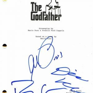 FRANCIS FORD COPPOLA AL PACINO KEATON CAST SIGNED AUTOGRAPH THE GODFATHER SCRIPT
