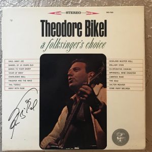 THEODORE BIKEL A FOLKSINGER'S CHOICE SIGNED VINYL RECORD ALBUM W/COA
