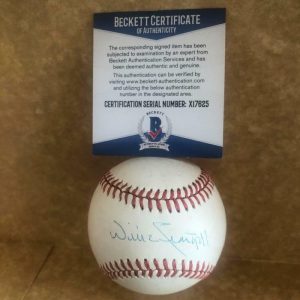 WILLIE STARGELL PITTSBURGH PIRATES SIGNED AUTO N.L. BASEBALL BECKETT X17625