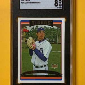 2006 TOPPS JUSTIN VERLANDER ROOKIE CARD #641 NM MT SGC 8 TIGERS ASTROS
