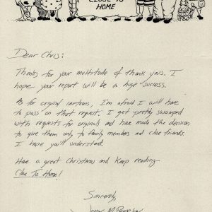 JOHN MCPHERSON HAND SIGNED+HAND WRITTEN LETTER CLOSE TO HOME LETTERHEAD