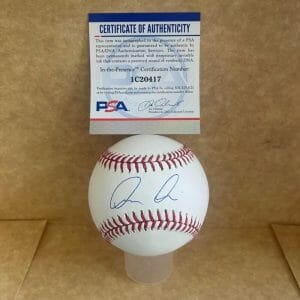 LUIS MEDINA NEW YORK YANKEES SIGNED AUTOGRAPHED M.L. BASEBALL PSA IC20417