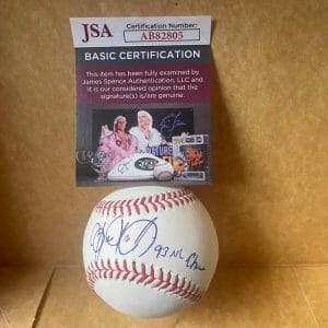 BEN RIVERA PHILLIES 93 NL CHAMPS SIGNED AUTOGRAPHED M.L. BASEBALL JSA AB82805