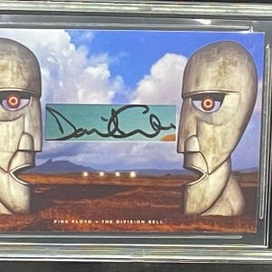 DAVID GILMOUR Signed 3.5X5 Slabbed Card Cut "The Division Bell" Pink Floyd BAS